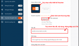 Giao dien PRO Voucher khuyen mai Alongay