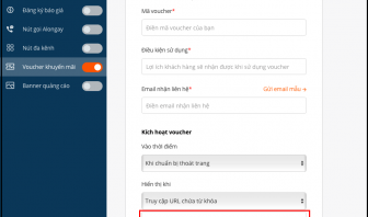 Hien thi voucher khuyen mai theo tu khoa Alongay