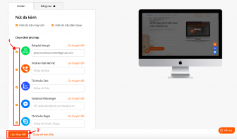 Kích hoạt hiển thị nhiều kênh liên hệ - AloNgay