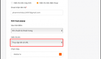 Tuỳ chỉnh hiện pop-up báo giá theo từ khoá Alongay