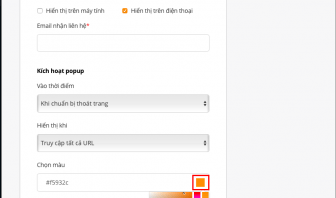 thay đổi màu form báo giá Alongay