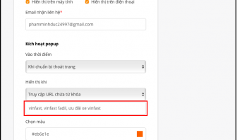 Hiện thị pop-up báo giá theo từ khoá Alongay