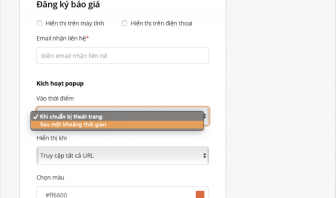 chọn hiển thị theo thời gian - oto