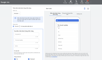 Hướng dẫn cài đặt Form khách hàng tiềm năng Google Ads