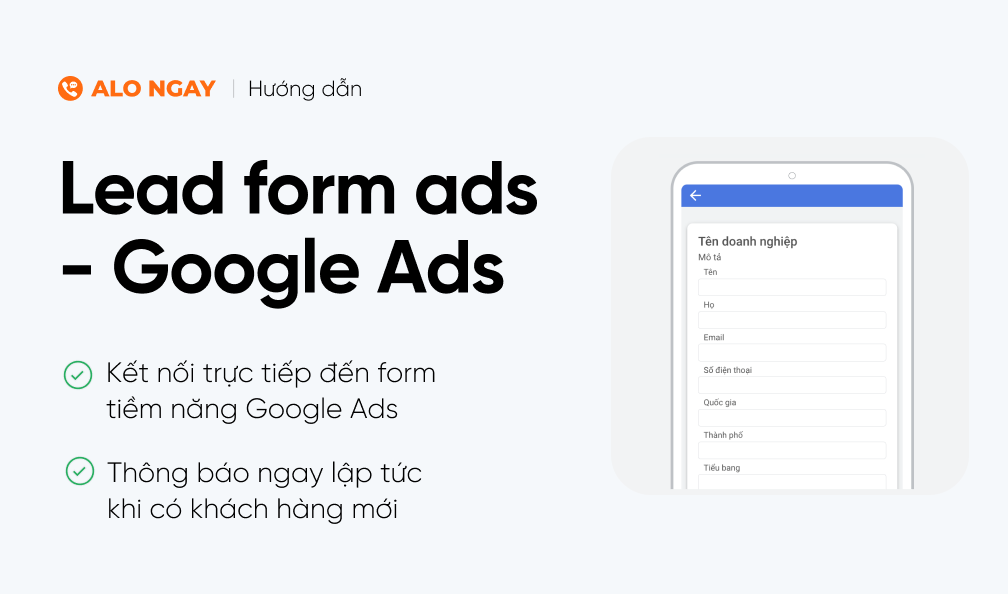 Hướng dẫn cài đặt Form khách hàng tiềm năng Google Ads